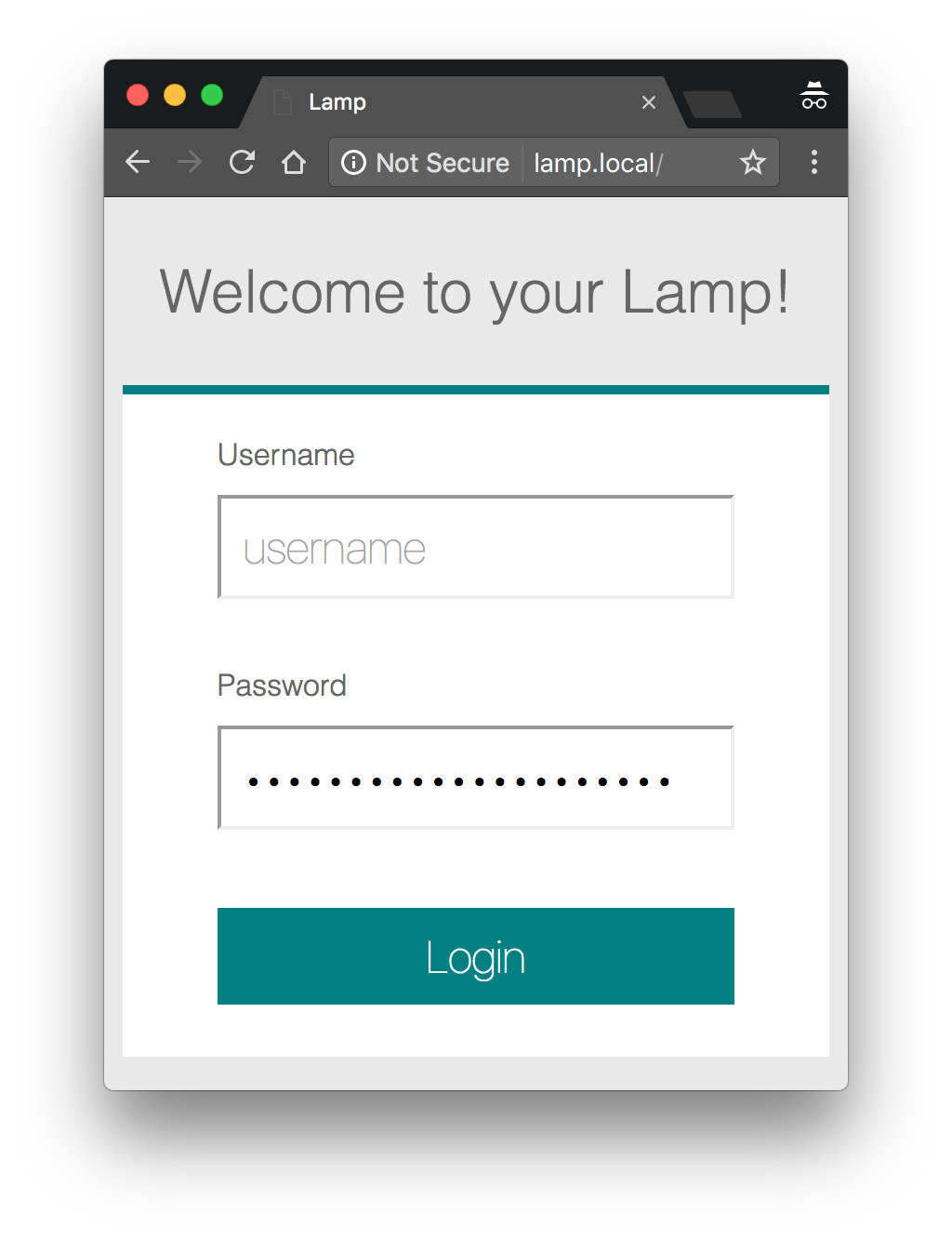 Login to lamp